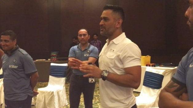 watch ms dhoni s heartening speech before team india s departure for west indies tour 3797 WATCH: MS Dhoni's heartening speech before Team India's departure for West Indies tour