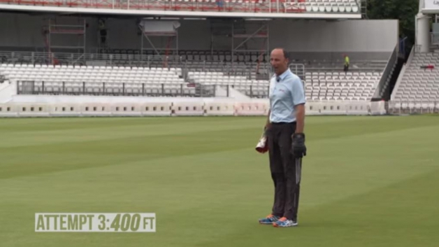 WATCH: Nasser Hussain creates Guinness World Record for taking highest catch