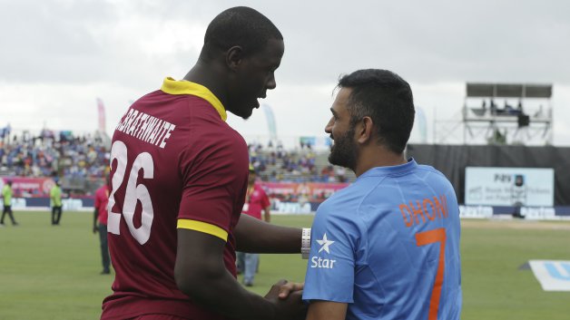 india vs west indies 2nd t20 florida usa ms dhoni 4423 IND v WI 2nd T20: Dhoni differs with umpires, says match could happen