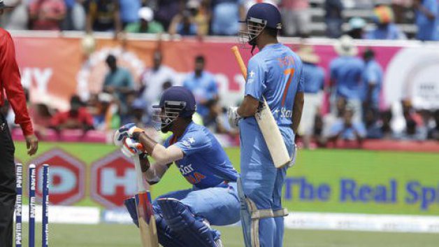 india vs west indies 1st t20 usa ms dhoni fails to finish as india lose by 1 run kl rahul 4404 IND v WI 1st T20, USA: MS Dhoni fails to score 2 runs off last ball, India lose by 1 run