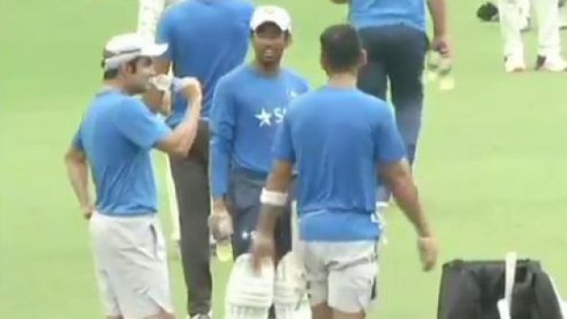 Kohli, Gambhir share light moments during practice session