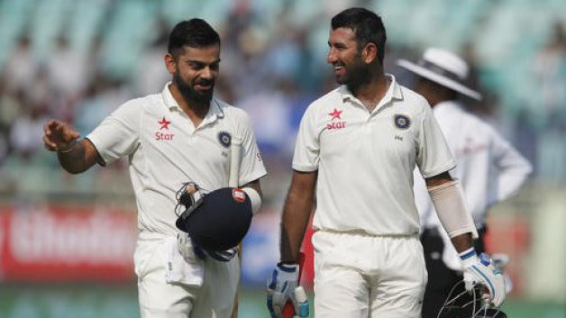 IND V ENG 2nd Test: Kohli, Pujara twin centuries take India to 317/4 at Day 1