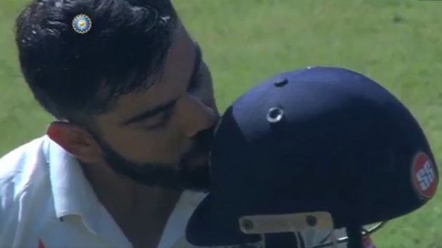 watch virat kohli celebrates after scoring double hundred against england 7069 WATCH: Virat Kohli celebrates after scoring double hundred against England