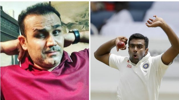 Sehwag again steals the show as twitter lauds Ashwin's Cricketer of the Year Award