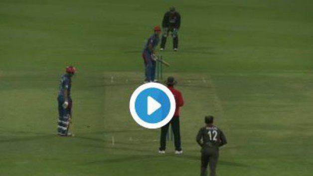 watch najibullah zadran hits the most bizzare six ever 7800 WATCH: Najibullah Zadran hits the most bizzare six ever