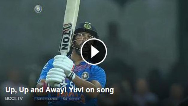 watch yuvraj s clean hitting that changed the course of the match 8108 WATCH: Yuvraj's clean hitting that changed the course of the match