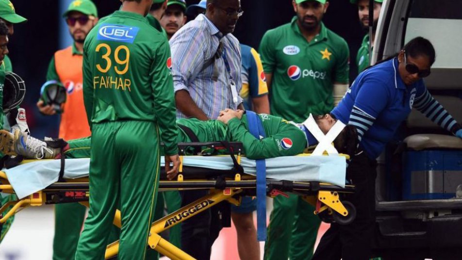 watch ahmed shehzad suffers horrific on field injury 9073 WATCH: Ahmed Shehzad suffers horrific on-field injury