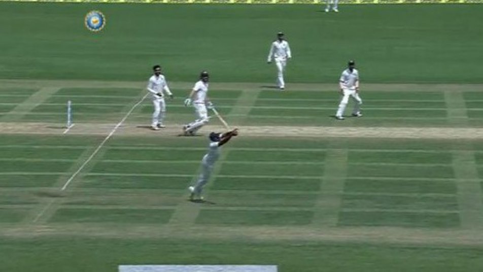 watch ashwin takes a spectacular catch to dismiss peter handscomb 8659 WATCH: Ashwin takes a spectacular catch to dismiss Peter Handscomb