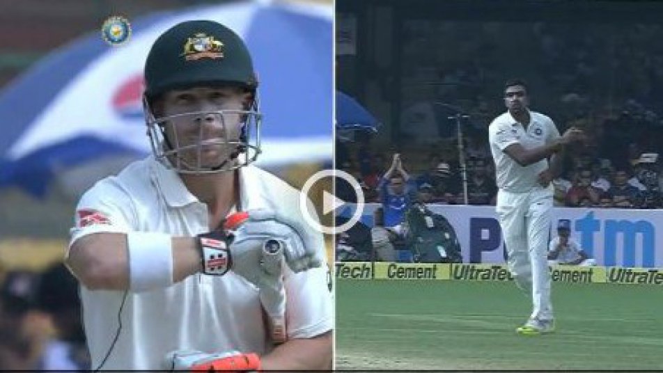 WATCH: Ashwin's superb tactics foxes Warner completely WATCH: Ashwin's superb tactics foxes Warner completely