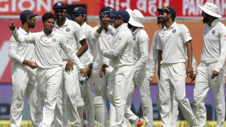 Debutant Kuldeep takes 4, Australia all-out for 300 on Day 1