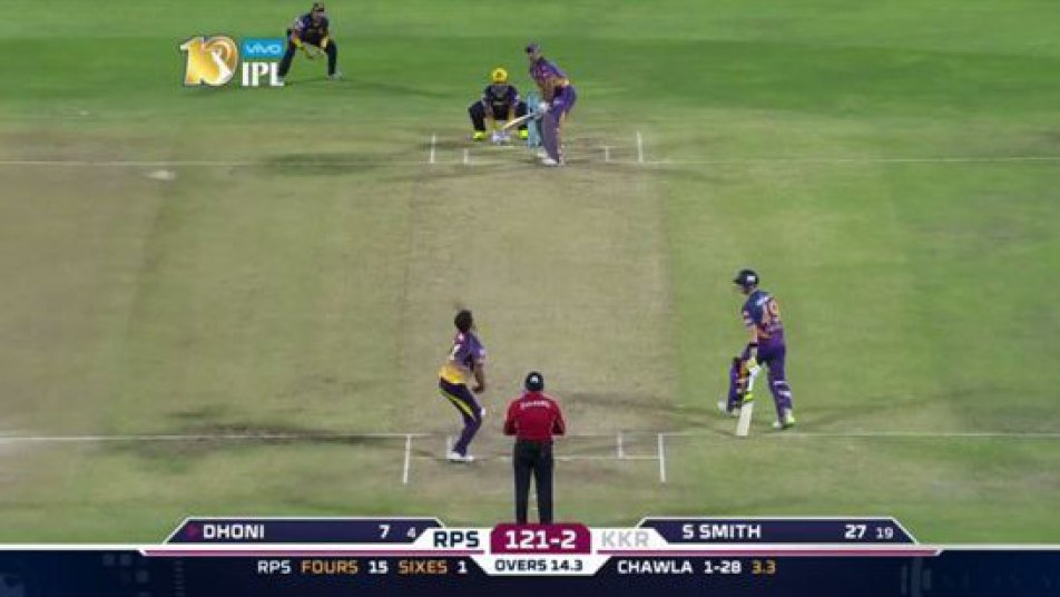 watch dhoni powers monster six against kolkata knight riders 9642 WATCH: Dhoni powers monster six against Kolkata Knight Riders