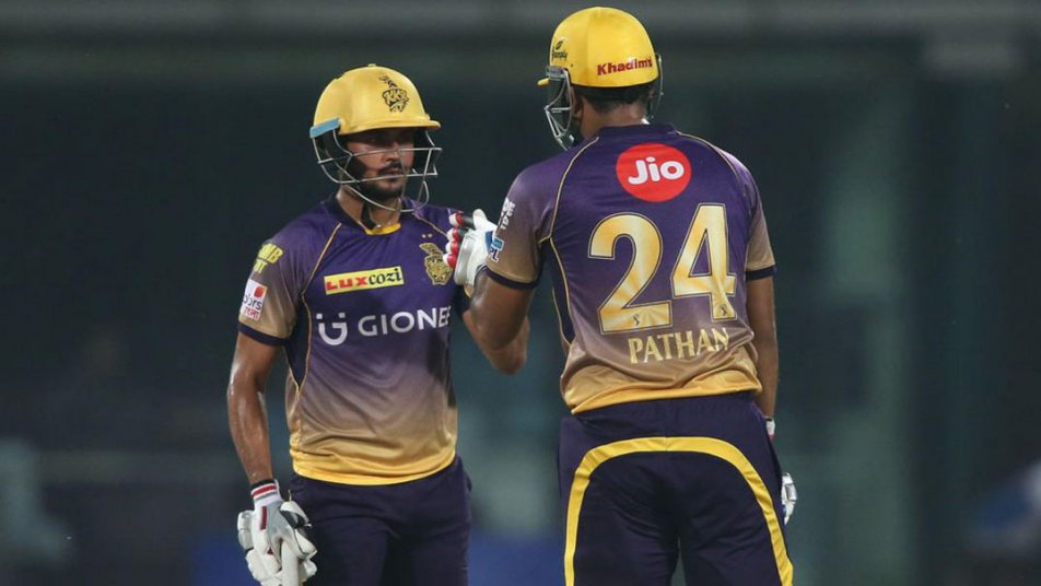 ipl 10 pandey pathan guide kkr to thrilling 4 wicket win over delhi 9433 IPL 10: Pandey, Pathan guide KKR to thrilling 4-wicket win over Delhi