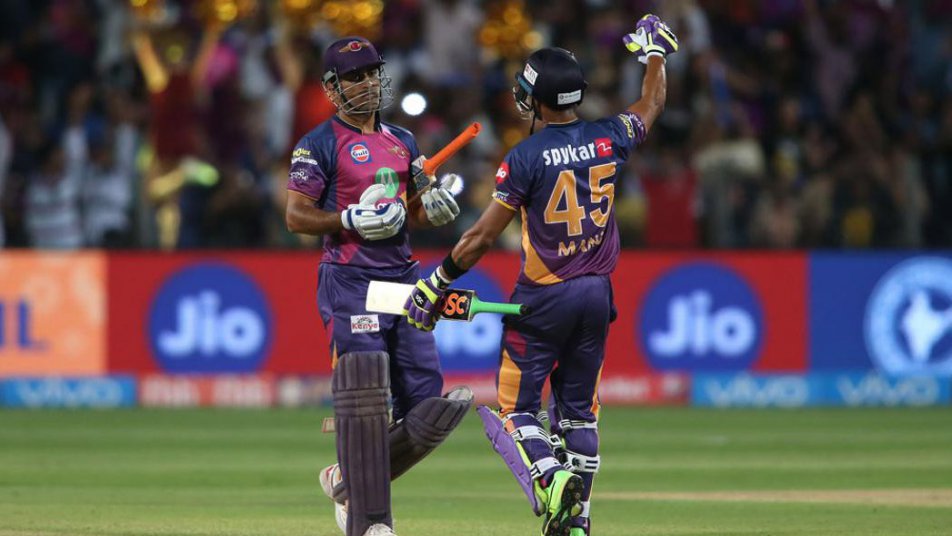 Dhoni special after Tiwary and Rahane fifties, Pune post 162 in Qualifier 1