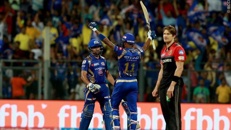 Rohit leads Mumbai to IPL playoffs, beat RCB by 5 wickets