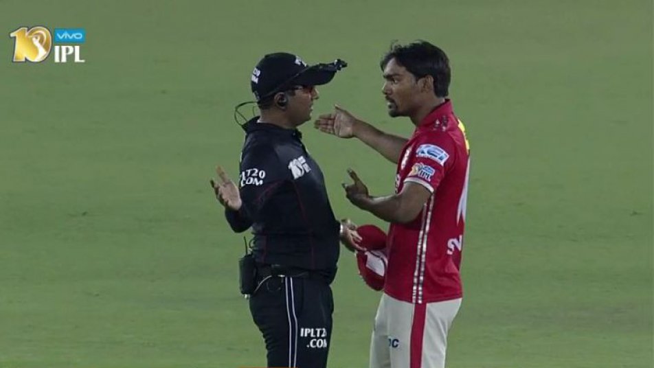 kxip s sandeep sharma fined for showing dissent 9861 KXIP's Sandeep Sharma fined for showing dissent