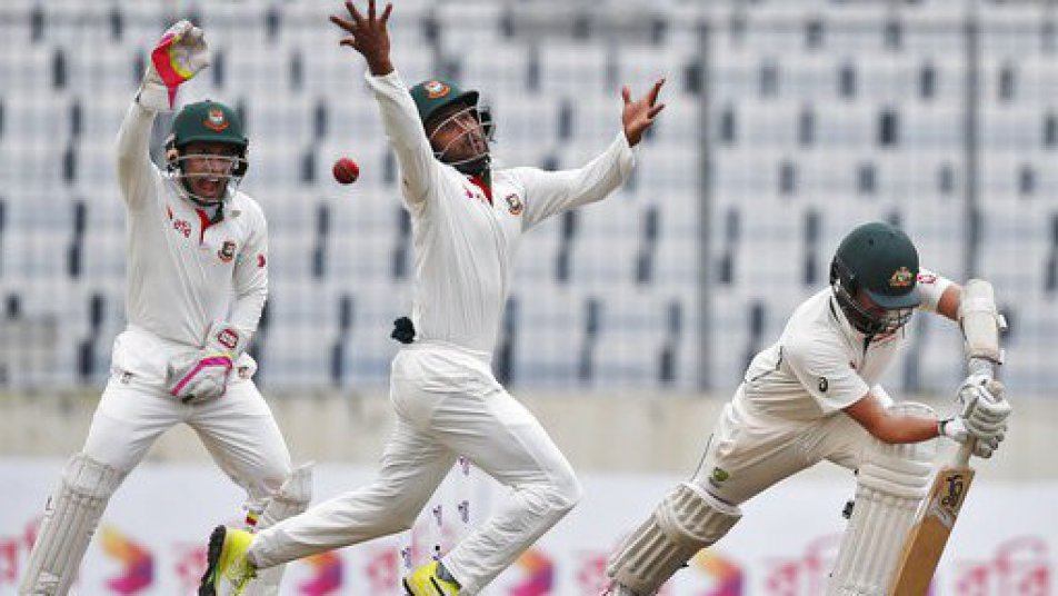 BAN V AUS: Bangladesh gets the better of Australia on 13-wicket day