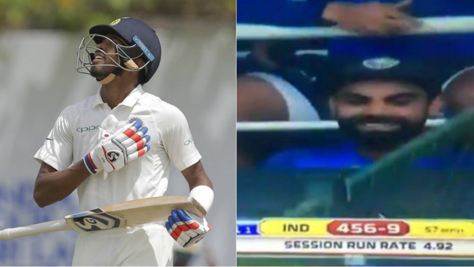 watch virat rahane go crazy as pandya smashes 26 runs in an over 11610 WATCH: Virat, Rahane go crazy as Pandya smashes 26 runs in an over