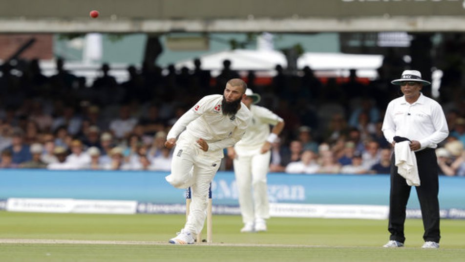 Ali contributed 87 and seven with the bat and bagged four for 59 and six for 53 as England romped to victory with more than a day to spare. Photo: AP)