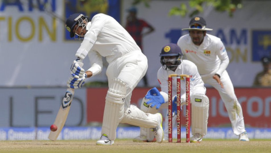The all-rounder played a blistering innings of 50 off 49 balls to enable India to post 600. (Photo: AP)