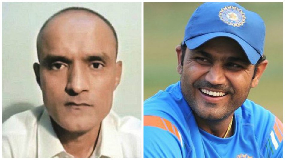 Sehwag's upper cut shuts up a Pakistani after his taunt to Kulbhushan Jadhav and India