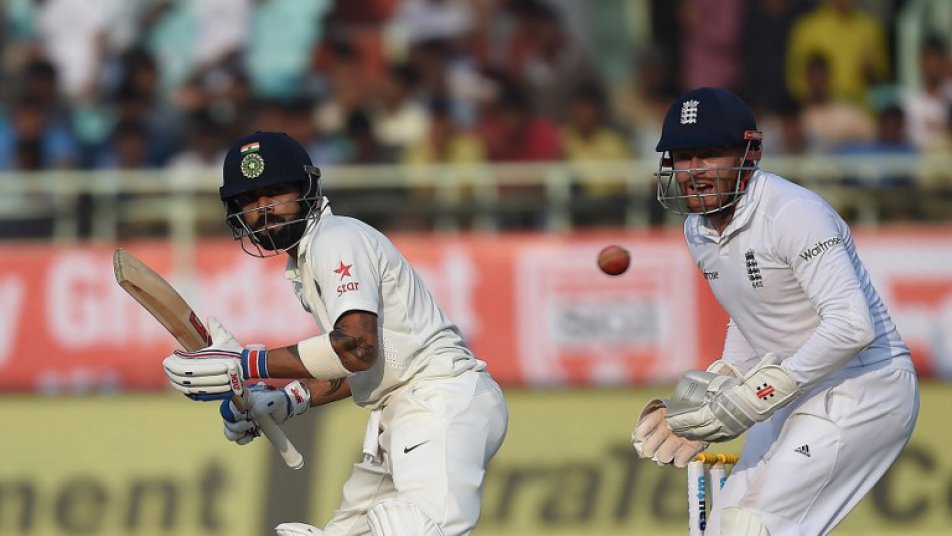 Virat Kohli led from the front to put India in the driver’s seat in the second Test Match at Vishakhapatnam. (Source: AFP)