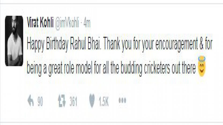 'The Wall' turns 44: Here Is How Cricketing World Celebrated Rahul Dravid's Birthday