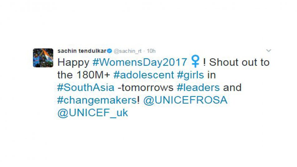 Sachin, Kohli, Yuvraj and other major cricket stars wish Happy Women’s Day!