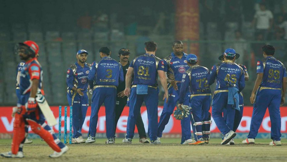 Delhi suffered a batting collapse against Mumbai Indians and entire team was bowled out for mere 66 runs in reply to Mumbai’s 218.