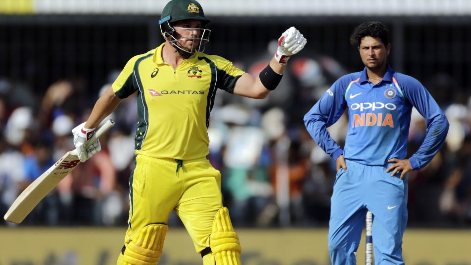india restrict visitors to 293 6 after finch s 124 12245 India restrict visitors to 293/6 after Finch's 124