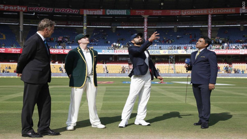 Virat Kohli decided to bat first after winning the toss against Australia in the second Test at Bengaluru. (Photo: AP)