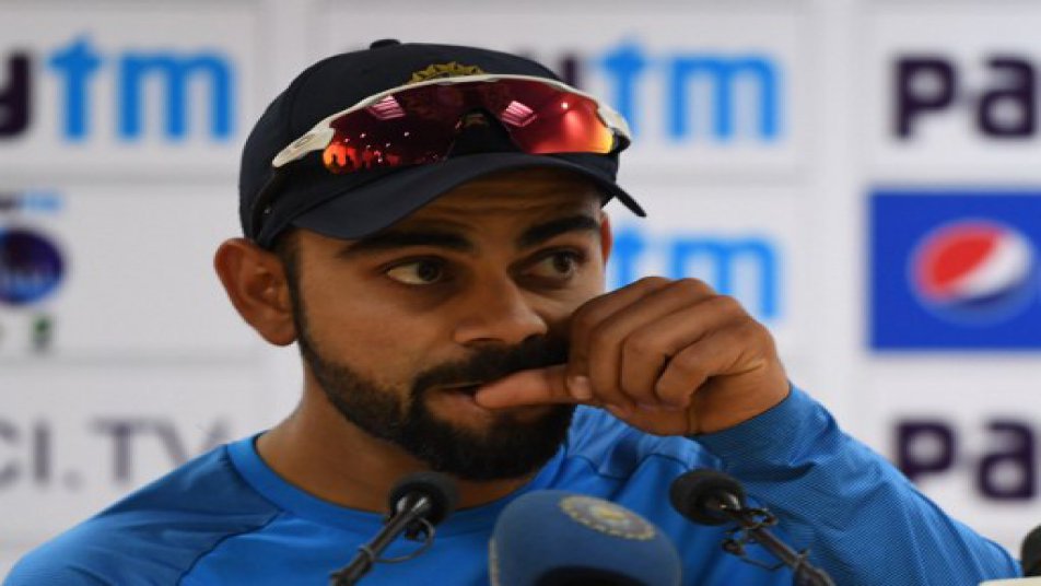 “I will take the field when I’m a hundred a percent fit. I think I need more time,” said Kohli at the pre-match press conference at Dharamsala. (Photo: AFP)