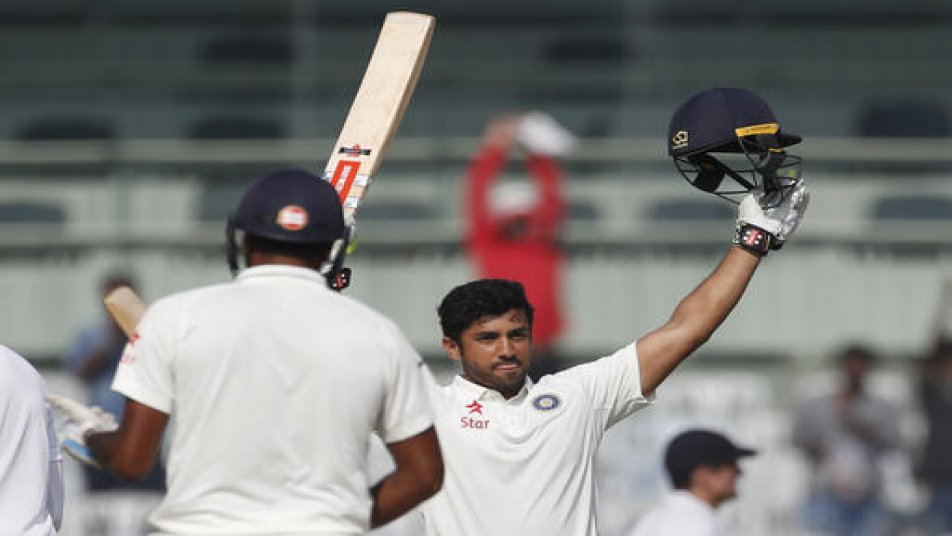 This is how Karun Nair celebrated his 300 in the Team hotel