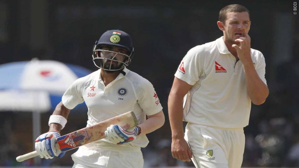 After the early wicket of Mukund, Pujara and Rahul had just started to rebuild the Indian innings just then came Nathan Lyon, who dismantled the India batting line up. (Photo: BCCI)