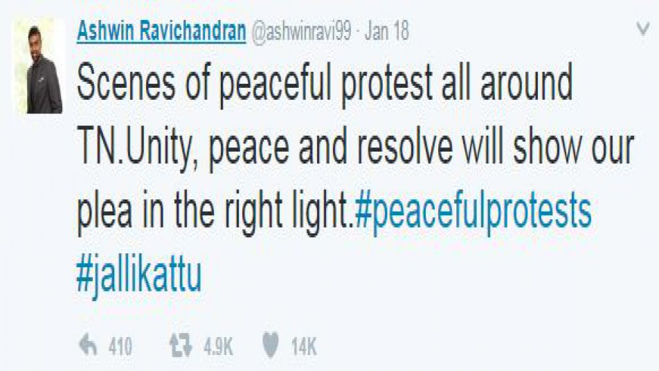 Ravichandran Ashwin, who has been very vocal about the current scenario in his state decided to step in.