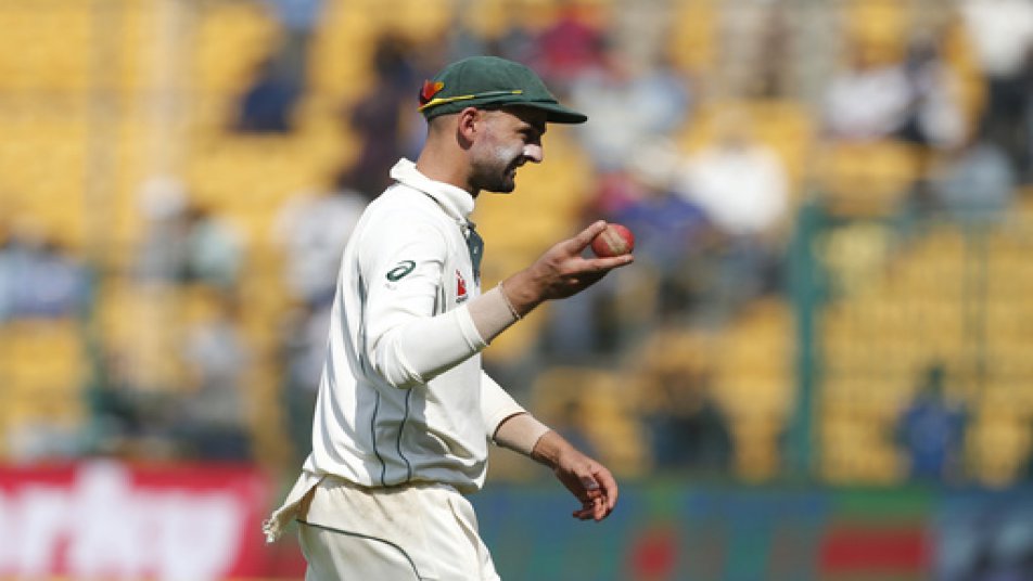 Lyon also became the first overseas bowler to have three seven wicket hauls against India in India. (Photo: AP)