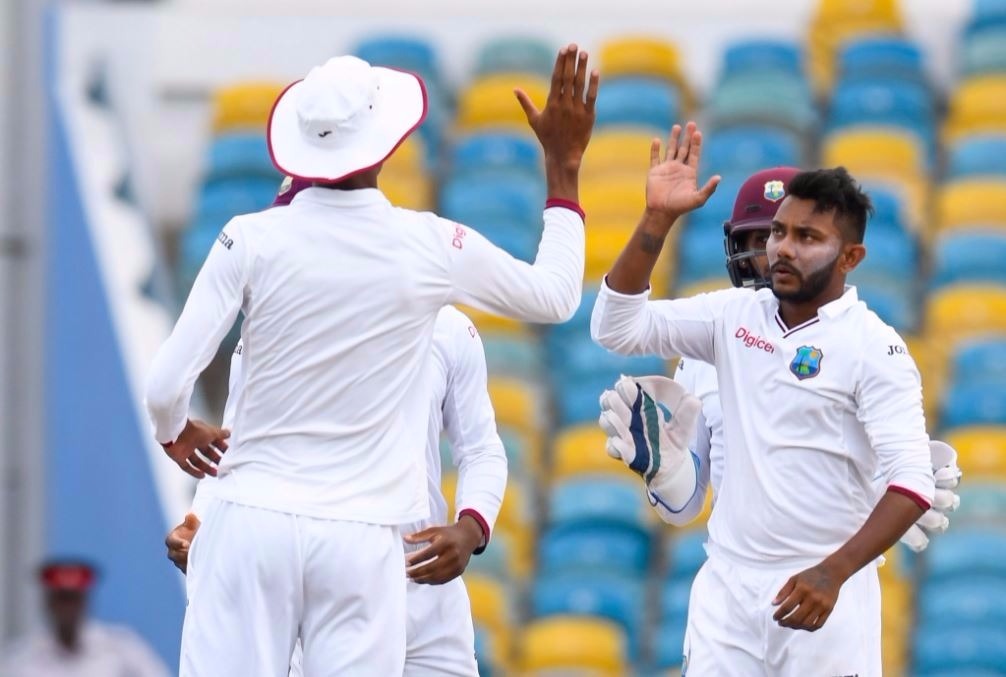 Bishoo spins West Indies into advantage