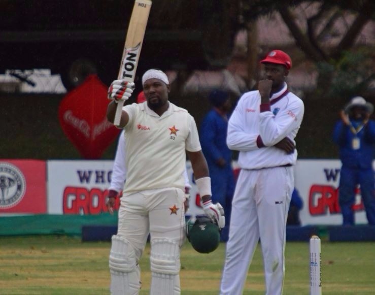 Masakadza's unbeaten century keeps West Indies at bay