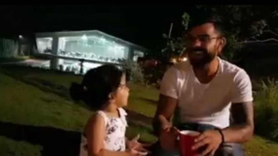 watch virat shares adorable video of ranchi reunion with ziva dhoni 12463 WATCH: Virat shares adorable video of Ranchi reunion with Ziva Dhoni