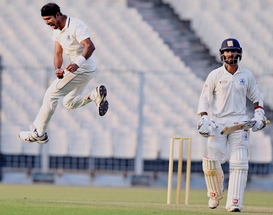 ranji trophy dindas triple blow ignites bengal qualification hopes Ranji Trophy: Dinda's triple blow ignites Bengal qualification hopes