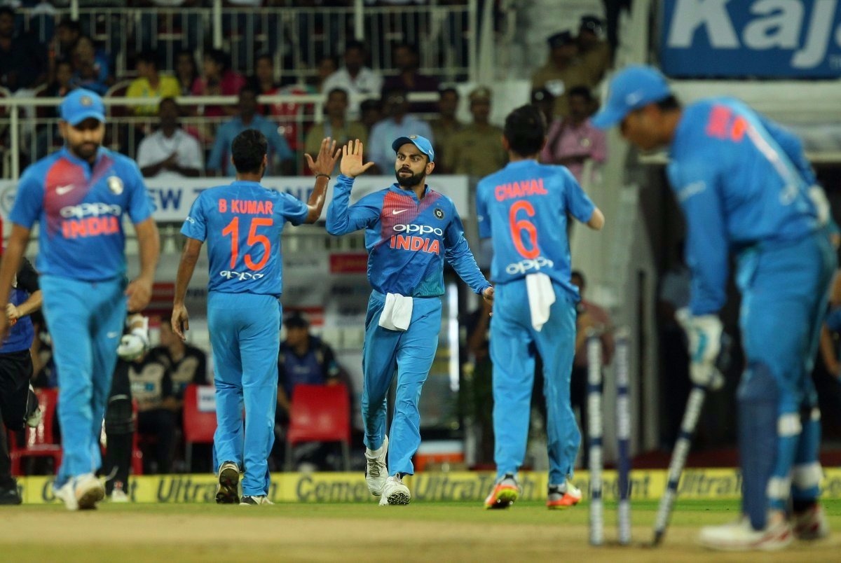 india register first t20 series victory against new zealand India take T20 series after 8-over contest