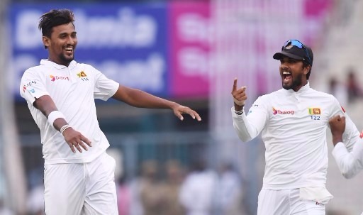 Lakmal's spell saw him removing opener Lokesh Rahul on the first ball of the match after play began three and a half hours late due to wet conditions.