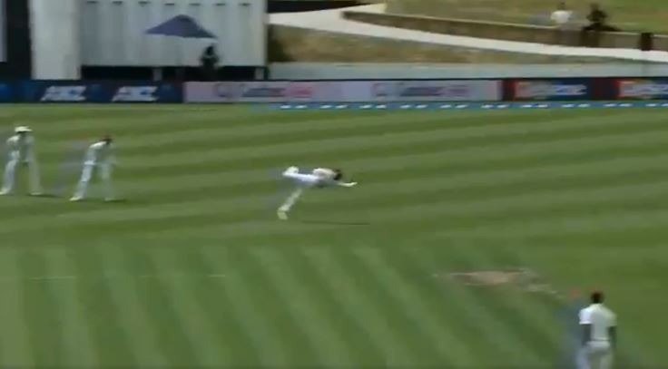 WATCH: Shai Hope takes a stunner against New Zealand