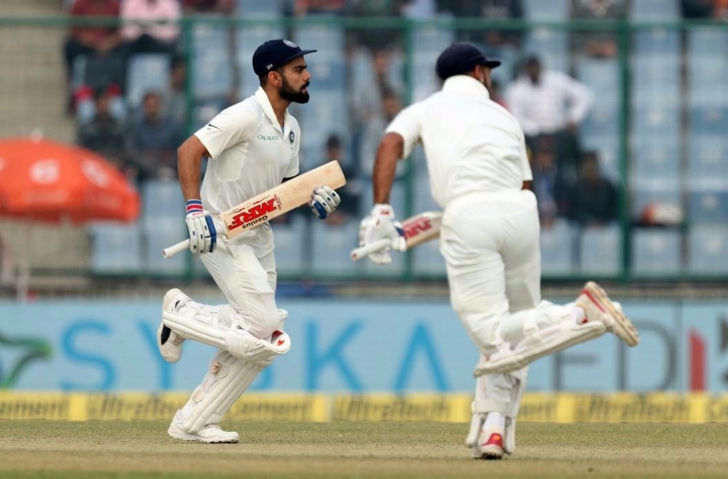 LIVE: India declare innings at 246/5, set 410-run target