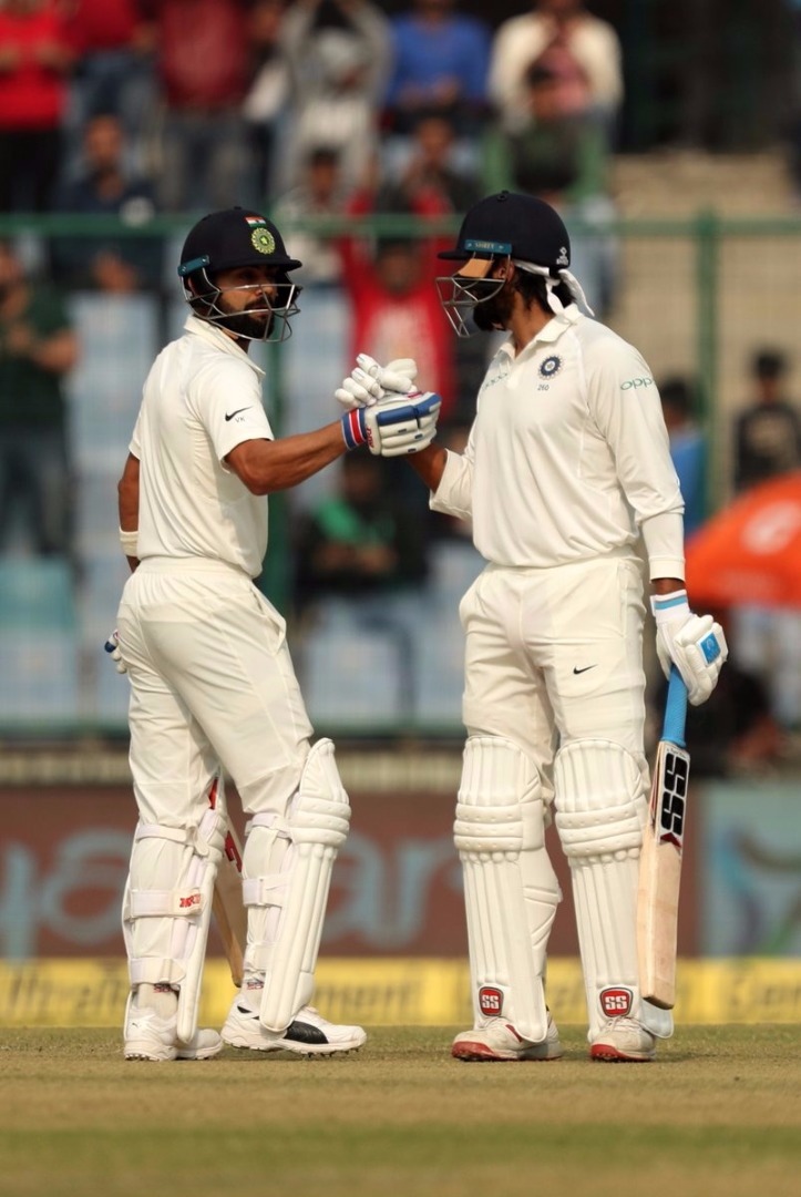 vijays hundred and kohlis 94 takes india to 2452 at tea Vijay's hundred and Kohli's 94 takes India to 245/2 at tea