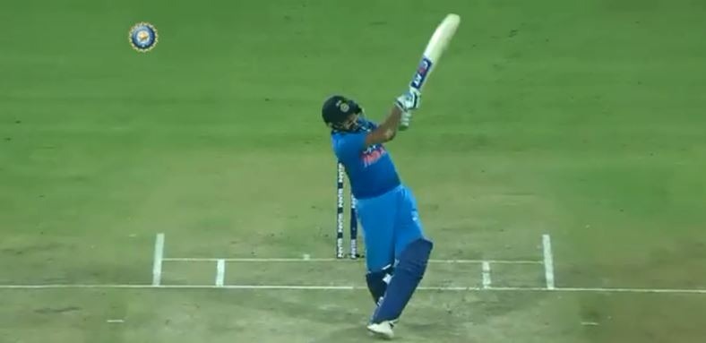 WATCH: Rohit hits Lankan counterpart for 4 consecutive maximums
