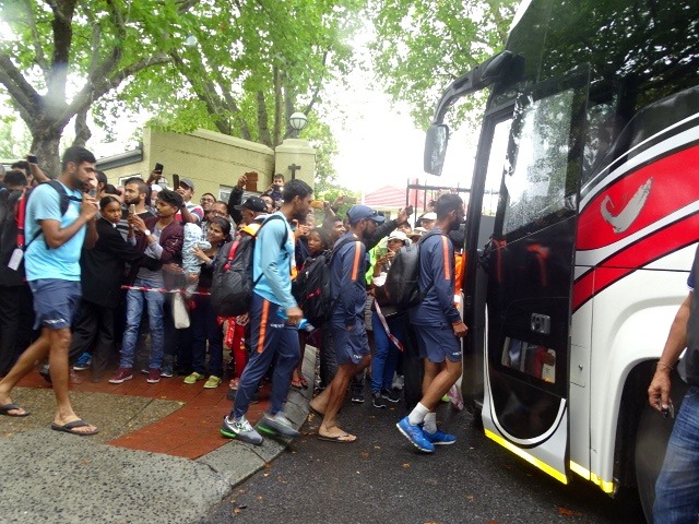 The Indian cricketers had to leave for their hotels early on Sunday.