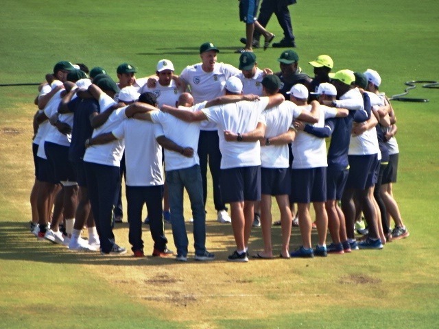 3 hours after beating india south africa send signal with celebration on pitch area 3 hours after beating India, South Africa send signal with celebration on pitch area