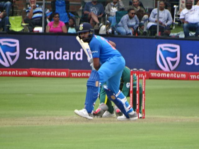 Rohit's risky shot on 96 brings out hilarious reactions from Kohli and Shastri