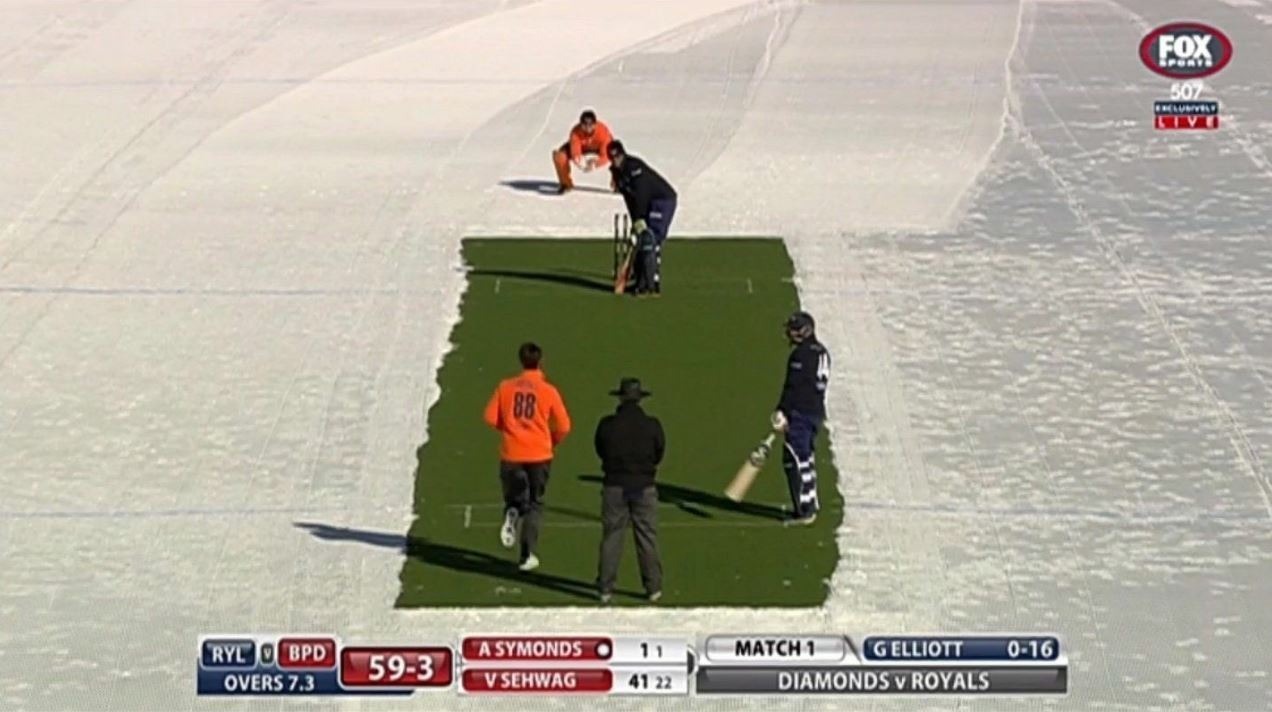 st moritz ice cricket challenge sehwag scores first ever fifty on ice but diamonds lose to royals Sehwag scores first ever fifty on ice but Diamonds lose to Royals