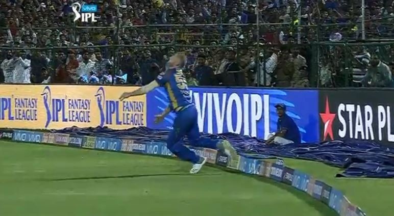 WATCH: Stokes takes sensational boundary catch against KKR